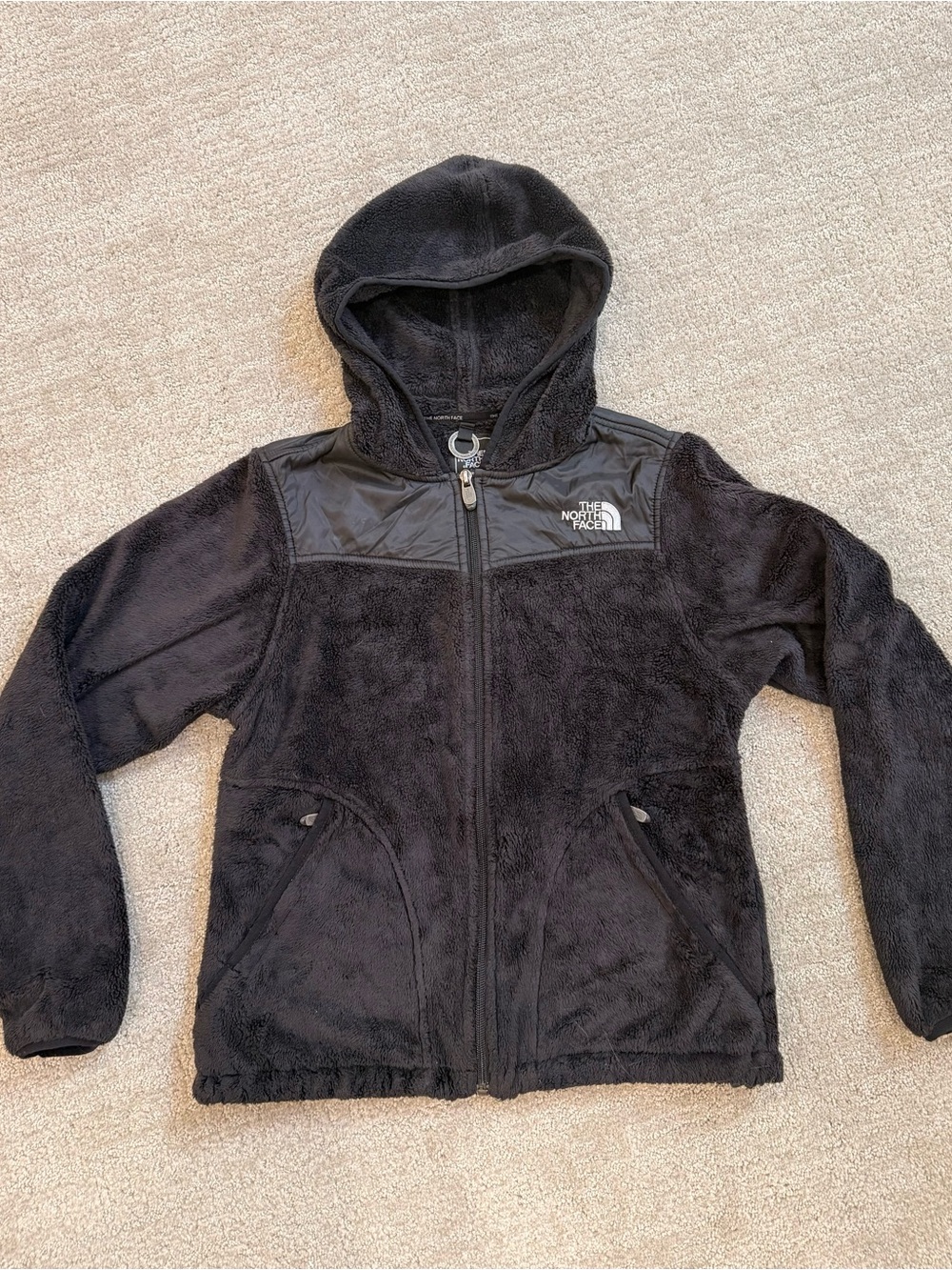 The North Face Black Hooded Teddy Fleece Jacket